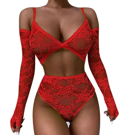 wendunide underwear women Women y Pure Color Lace Lingerie Set Babydoll Wild Homewear Sleepwear Plus Size Red L
wendunide underwear women Women y Pure Color Lace Lingerie Set Babydoll Wild Homewear Sleepwear Plus Size Red L