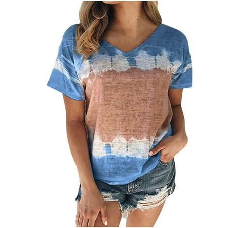 Crop Tops for Women Fashion Woman Causal V-Neck Printing Blouse Short Sleeve T-Shirt Summer Tops Victorian Blouse Blue S
Crop Tops for Women Fashion Woman Causal V-Neck Printing Blouse Short Sleeve T-Shirt Summer Tops Victorian Blouse Blue S
