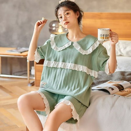 DanceeMangoo Womens Sleepwear Set Cute Print Short Set Pajamas for Women Cotton Pajama Set Sweet Short Sleeve Top & Shorts Summer Pijamas
DanceeMangoo Womens Sleepwear Set Cute Print Short Set Pajamas for Women Cotton Pajama Set Sweet Short Sleeve Top & Shorts Summer Pijamas