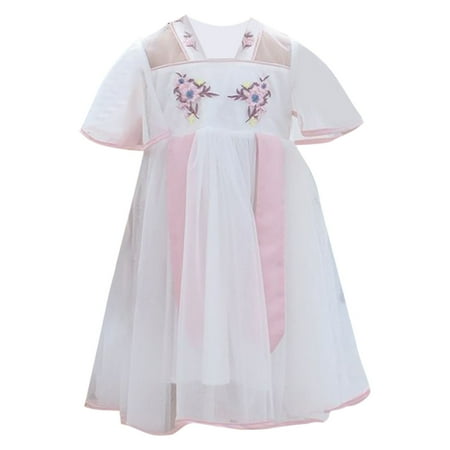 Child Baby Girls Dress Floral Printed Short Sleeve O-Neck Summer New Embroidery Antique Fashion Mesh Stitching Sundress Soft Flowy Dresses
Child Baby Girls Dress Floral Printed Short Sleeve O-Neck Summer New Embroidery Antique Fashion Mesh Stitching Sundress Soft Flowy Dresses