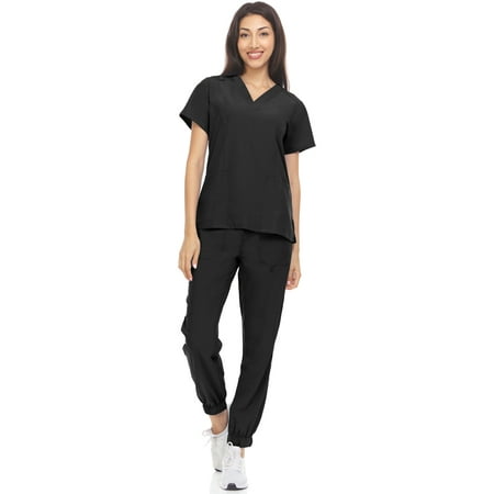 Hey Collection Womens Stretch Colorful V-Neck Jogger Scrubs Set Medical Nursing Tops with Four Pocket Scrubs Jogger Pants
Hey Collection Womens Stretch Colorful V-Neck Jogger Scrubs Set Medical Nursing Tops with Four Pocket Scrubs Jogger Pants