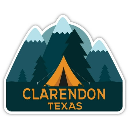 Clarendon Texas Souvenir 4-Inch Fridge Magnet Camping Tent Design