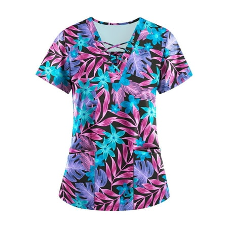 UDAXB Womens Nursing Scrub Tops Valentine s Day Love Heart Printed Working Uniform Short Sleeve V-Neck Workwear Blouse T-shirt with Pockets
UDAXB Womens Nursing Scrub Tops Valentine s Day Love Heart Printed Working Uniform Short Sleeve V-Neck Workwear Blouse T-shirt with Pockets