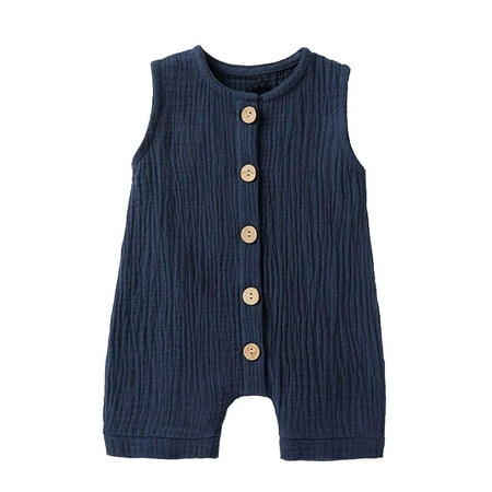 Cecobora Infant Newborn Baby Boys Girls Cotton Linen Romper Summer Jumpsuit Sleeveless Overalls Clothing Set (Blue 12-18 Months)
Cecobora Infant Newborn Baby Boys Girls Cotton Linen Romper Summer Jumpsuit Sleeveless Overalls Clothing Set (Blue 12-18 Months)