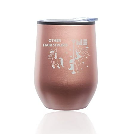 Stemless Wine Tumbler Coffee Travel Mug Glass with Lid Hair Stylist Superstar Unicorn Funny (Rose Gold)
Stemless Wine Tumbler Coffee Travel Mug Glass with Lid Hair Stylist Superstar Unicorn Funny (Rose Gold)