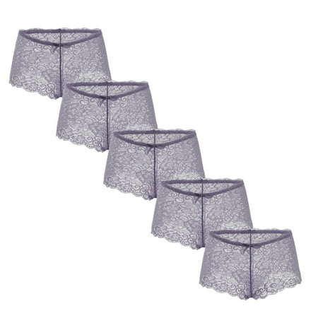 Larisalt Panties For Women Womens Black Lace Thong Panties 6-Pack Cute Lingerie Underwear Purple 4XL
Larisalt Panties For Women Womens Black Lace Thong Panties 6-Pack Cute Lingerie Underwear Purple 4XL