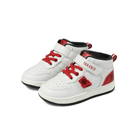 TARANIS Unisex Toddler Kids Plush Skate Shoes Leather Soft-soled Anti-slip High Top Hook-and-loop Fastener Sneakers For Winter
TARANIS Unisex Toddler Kids Plush Skate Shoes Leather Soft-soled Anti-slip High Top Hook-and-loop Fastener Sneakers For Winter
