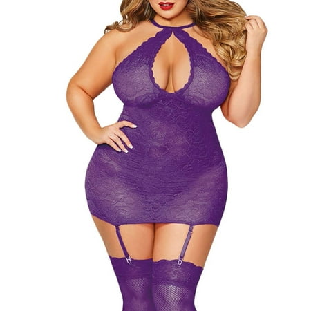 LilyLLL Womens Babydoll Lingerie Suit Halter Nightdress Suspender Stocking Sleepwear
LilyLLL Womens Babydoll Lingerie Suit Halter Nightdress Suspender Stocking Sleepwear