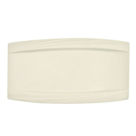 

Garden State Curved Rectangle Platter 14 W X 9-1/2 L X 1 H Porcelain White 12 packs