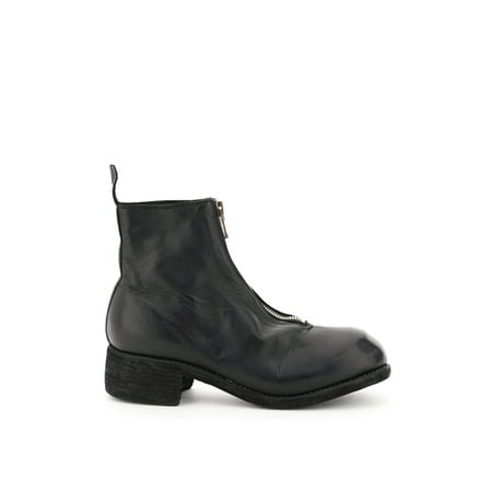 Guidi Front Zip Leather Ankle Boots Women