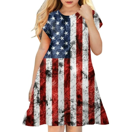 Toddler Kids Girl Dress 4th Of July Independence Day Star Striped Printed Short Sleeve Party Princess Dress Child Leisure Outwear
Toddler Kids Girl Dress 4th Of July Independence Day Star Striped Printed Short Sleeve Party Princess Dress Child Leisure Outwear