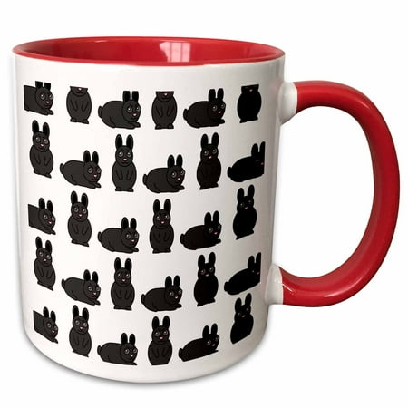 3dRose Cute Black Little Rabbit Grumpy Bunny Print - Two Tone Red Mug 11-ounce
3dRose Cute Black Little Rabbit Grumpy Bunny Print - Two Tone Red Mug 11-ounce