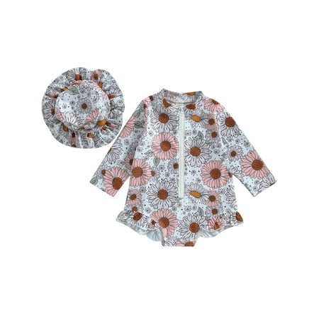 Musuos Baby Girls Rash Guard Swimsuit Floral Print Zipper Long Sleeve Swimwear with Cap
Musuos Baby Girls Rash Guard Swimsuit Floral Print Zipper Long Sleeve Swimwear with Cap