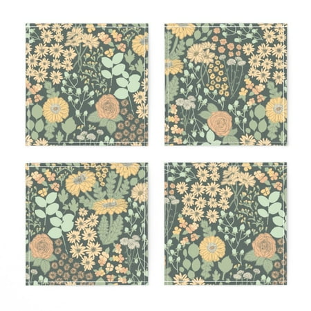 Linen Cotton Canvas Cocktail Napkins (Set of 4) - MilleFleur Flowers Leaves Floral Sage Orange Rose Print Cloth Cocktail Napkins by Spoonflower
Linen Cotton Canvas Cocktail Napkins (Set of 4) - MilleFleur Flowers Leaves Floral Sage Orange Rose Print Cloth Cocktail Napkins by Spoonflower