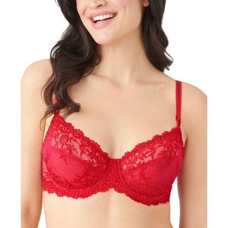 Wacoal Womens Embrace Lace Underwire Bra Persian Red 34 C