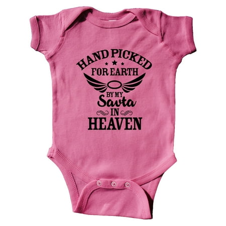 Inktastic Handpicked for Earth By My Savta in Heaven with Angel Wings Gift Baby Boy or Baby Girl Bodysuit 
Inktastic Handpicked for Earth By My Savta in Heaven with Angel Wings Gift Baby Boy or Baby Girl Bodysuit