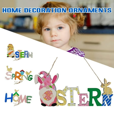 Easter Wooden Pendant Painted Crafts Personalized Hanging Ornament for Home Living Room Bedroom
Easter Wooden Pendant Painted Crafts Personalized Hanging Ornament for Home Living Room Bedroom