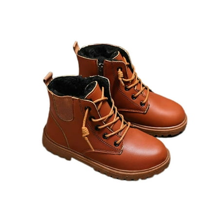 GENILU Boys Slip Resistant Lightweight Ankle Boots Plush Lining Winter Shoes School Lace Up Casual Boot Brown 1Y
GENILU Boys Slip Resistant Lightweight Ankle Boots Plush Lining Winter Shoes School Lace Up Casual Boot Brown 1Y