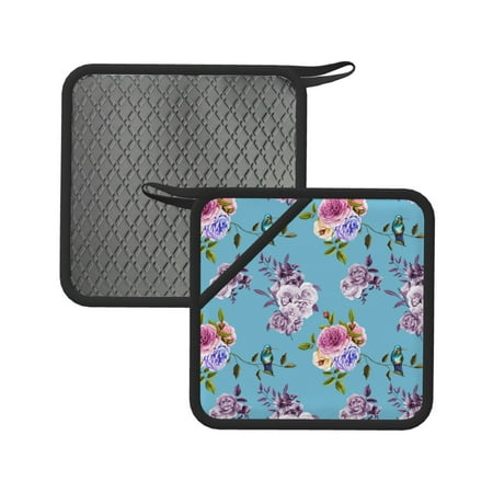 2PCS Pot Holders for Kitchen - Heat Resistant Silicone Pot Holders with Hanging Loop Hummingbird Carnation Non Slip Oven Hot Pads Potholders for Decor Baking Cooking Kitchen
2PCS Pot Holders for Kitchen - Heat Resistant Silicone Pot Holders with Hanging Loop Hummingbird Carnation Non Slip Oven Hot Pads Potholders for Decor Baking Cooking Kitchen