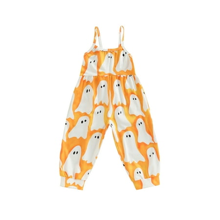 Wassery Toddler Kids Girls Halloween Jumpsuit Ghost Cartoon Cat Pumpkin Print Sleeveless Sling One Piece Clothes
Wassery Toddler Kids Girls Halloween Jumpsuit Ghost Cartoon Cat Pumpkin Print Sleeveless Sling One Piece Clothes