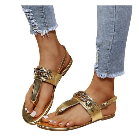 Aayomet Summer Sandals Round Bling Toe Slip-on Casual Shoes Breathable Women s Sandals Fashion Women s sandals Gold 9
Aayomet Summer Sandals Round Bling Toe Slip-on Casual Shoes Breathable Women s Sandals Fashion Women s sandals Gold 9