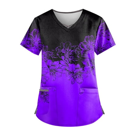 Yubatuo Independence Day Women Plus Size Scrubs Top with Pockets V-Neck Short Sleeve Printed Work Blouse for Women Purple 5XL
Yubatuo Independence Day Women Plus Size Scrubs Top with Pockets V-Neck Short Sleeve Printed Work Blouse for Women Purple 5XL