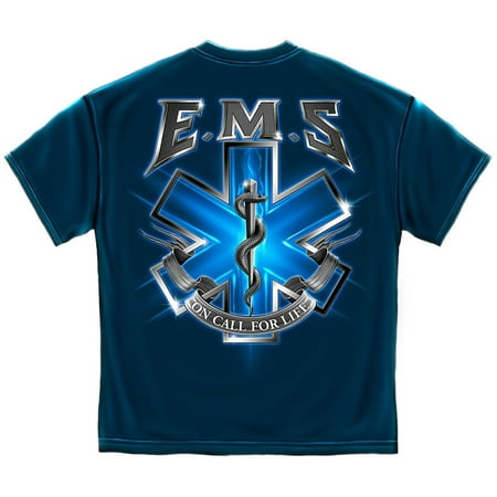 Cotton EMS On Call For Life EMS Graphic T-Shirt