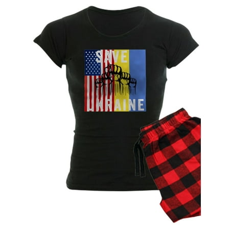 CafePress - Save Ukraine Stop War Pajamas - Women s Dark Pajamas