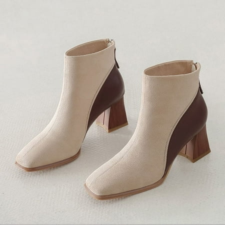 Women Ankle Boots Beige Block High Heels Sock Boots Square Toe Chunky Heels Zipper Boots Lady Autumn Winter Party Shoes
Women Ankle Boots Beige Block High Heels Sock Boots Square Toe Chunky Heels Zipper Boots Lady Autumn Winter Party Shoes