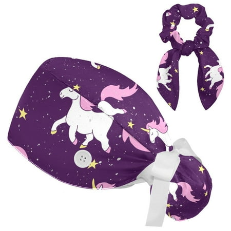 Working Cap with Buttons and Sweatband Scrub Hat Bouffant Caps with Scrunchie Unicorn Tie Back Hats
Working Cap with Buttons and Sweatband Scrub Hat Bouffant Caps with Scrunchie Unicorn Tie Back Hats