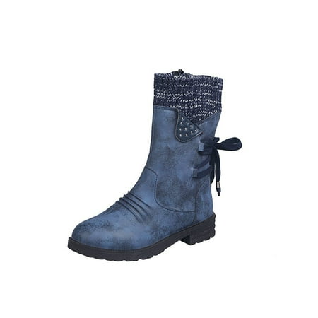 Rockomi Women Mid-Calf Boots Lace Up Winter Boot Low Heel Shoes Ladies Comfort Casual Non-slip Side Zipper Blue US 8
Rockomi Women Mid-Calf Boots Lace Up Winter Boot Low Heel Shoes Ladies Comfort Casual Non-slip Side Zipper Blue US 8