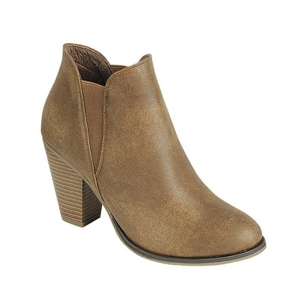 Forever Link Women s Camila -17 Ankle Boots Tan Size US 8