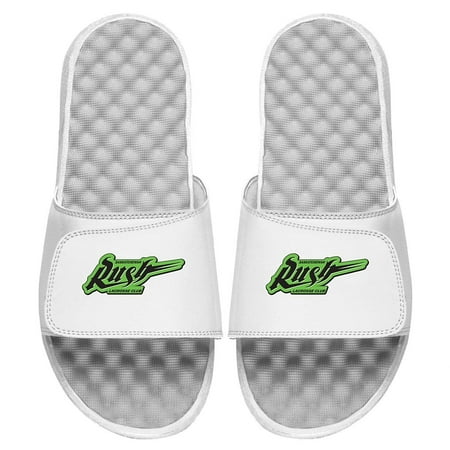 Youth ISlide White Saskatchewan Rush Primary Logo Slide Sandals