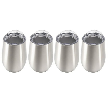 Stainless Vacuum Insulated Wine Tumbler with Lid -Portable Egg Shape Cup Fashion Gift Cup-12Oz (4 Pack)
Stainless Vacuum Insulated Wine Tumbler with Lid -Portable Egg Shape Cup Fashion Gift Cup-12Oz (4 Pack)