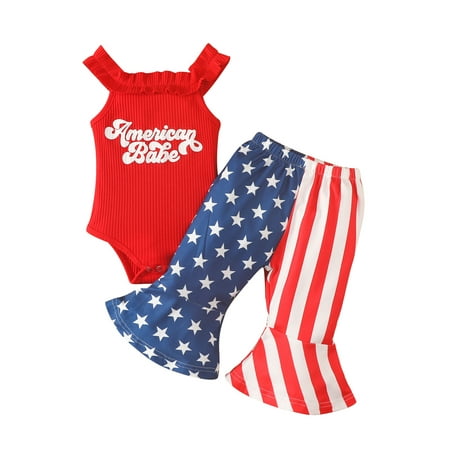 Sunisery Newborn Baby Girl 2pcs 4th of July Outfits Clothes Set Sleeveless Romper Tops Star Striped Pants Red 6-12 Months
Sunisery Newborn Baby Girl 2pcs 4th of July Outfits Clothes Set Sleeveless Romper Tops Star Striped Pants Red 6-12 Months