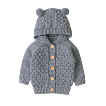 xingqing Winter/Fall Newborn Kids Baby Girl Sweater Hooded Long Sleeve Button Down Pullover Hoodie Outfits Grey 18-24Months
xingqing Winter/Fall Newborn Kids Baby Girl Sweater Hooded Long Sleeve Button Down Pullover Hoodie Outfits Grey 18-24Months