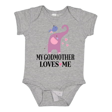 Inktastic My Godmother Loves Me Goddaughter Gift Baby Girl Bodysuit