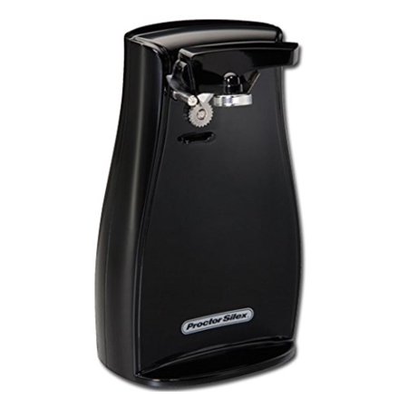 Proctor-Silex 75217F Power Can Opener Black, Extra tall: opens 7-inch-high can ,Knife sharpener in rear ,Cutting lever removes for easy cleaning By Proctor Silex
