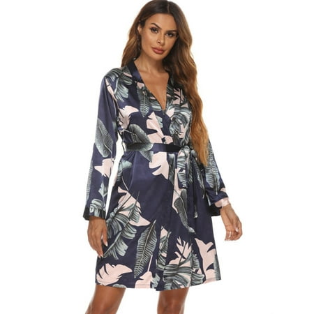 Women s Kimono Robe Floral Print Sleepdress Nightgown Long Sleeve Bathrobe Soft Sleepwear Ladies Loungewear
Women s Kimono Robe Floral Print Sleepdress Nightgown Long Sleeve Bathrobe Soft Sleepwear Ladies Loungewear