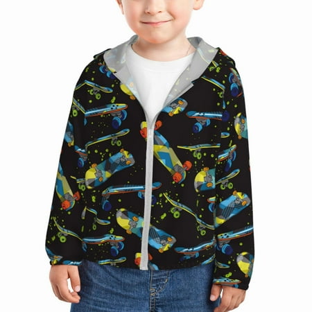 Lukts Colorful Skateboard Print Children s Long-Sleeved Sun Protection Clothing Hooded Sweatshirts for Boys and Girls Outdoor Sports-18 Months
Lukts Colorful Skateboard Print Children s Long-Sleeved Sun Protection Clothing Hooded Sweatshirts for Boys and Girls Outdoor Sports-18 Months