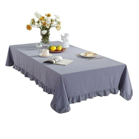 Rectangle Tablecloths Solid Color Tablecloth With Ruffle Washable Soft Cotton No Pilling Table Covers For Party Picnic Dining Coffee Table-Gray-140x180cm
Rectangle Tablecloths Solid Color Tablecloth With Ruffle Washable Soft Cotton No Pilling Table Covers For Party Picnic Dining Coffee Table-Gray-140x180cm