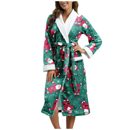 Yuwegr Womens Lengthened Bathrobe Warm Trendy Printed Long Sleeve Lapel Splicing Holiday Pajama Pants for Women
Yuwegr Womens Lengthened Bathrobe Warm Trendy Printed Long Sleeve Lapel Splicing Holiday Pajama Pants for Women