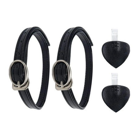 2 Pieces Detachable Adjustable Self-Adhesive Black