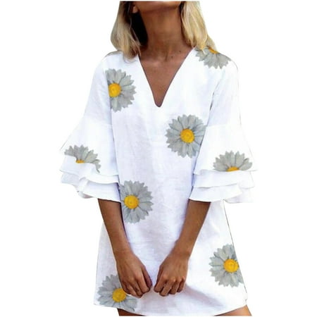 Black Dresses for Women Valentines Dress for Women Women Summer Dress Casual V-neck Floral Print Butterfly Mid-Sleeve Mini Dress Maternity Dress Womens Dress Pants Summer Savings White XL
Black Dresses for Women Valentines Dress for Women Women Summer Dress Casual V-neck Floral Print Butterfly Mid-Sleeve Mini Dress Maternity Dress Womens Dress Pants Summer Savings White XL