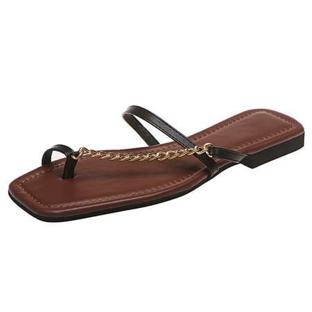 Womens Sandals Pinch Flat Slippers Chain Comfy Beach Roman Shoes Flip Flop Summer Open Toe Slide Sandals Comfortable Flats Flip-Flops Sandal Casual Platforms Wedge Sandals Heeled Sandals A3677
Womens Sandals Pinch Flat Slippers Chain Comfy Beach Roman Shoes Flip Flop Summer Open Toe Slide Sandals Comfortable Flats Flip-Flops Sandal Casual Platforms Wedge Sandals Heeled Sandals A3677