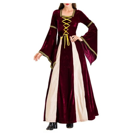 Juebong Womens Square Neck Maxi Dress Retro Showsuit Irish Costume Flare Sleeve Dress Gothic Vintage Plus Size Formal Dress Halloween Evening Party Dress
Juebong Womens Square Neck Maxi Dress Retro Showsuit Irish Costume Flare Sleeve Dress Gothic Vintage Plus Size Formal Dress Halloween Evening Party Dress