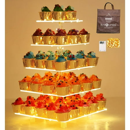 5 Tier Cupcake Stand - Premium Cupcake Holder - Cupcake Tower - Ideal For Weddings Birthday Parties Candy Bar Decor 5SF-S (LED Light Option: Battery)…
5 Tier Cupcake Stand - Premium Cupcake Holder - Cupcake Tower - Ideal For Weddings Birthday Parties Candy Bar Decor 5SF-S (LED Light Option: Battery)…