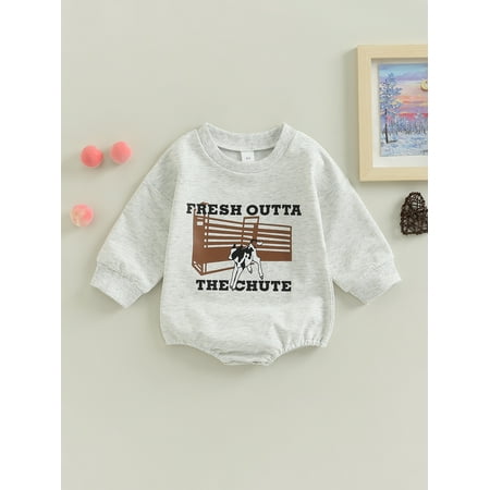 Western Baby Girl Boy Clothes Cow Print Sweatshirt Romper Long Sleeve Onesies Toddler Fall Winter Outfits (Farm Baby Green 0-3 Months )
Western Baby Girl Boy Clothes Cow Print Sweatshirt Romper Long Sleeve Onesies Toddler Fall Winter Outfits (Farm Baby Green 0-3 Months )