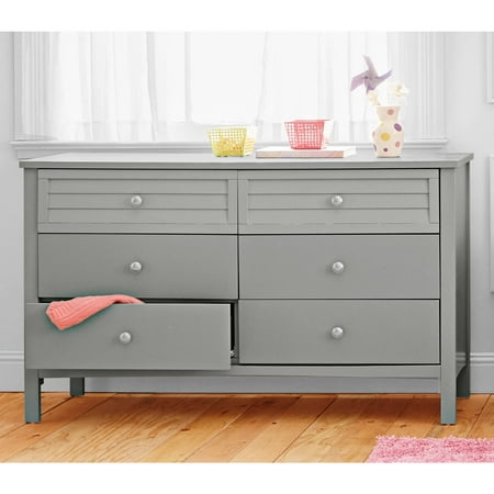 Better Homes and Gardens Kids Panama Beach 6-Drawer Dresser, Gray