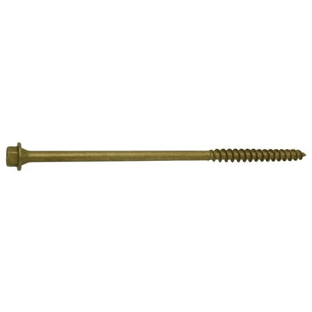 1/4 x 6 Hex Head Tan Timber SaberDrive Platinum Screws Bucket (40 pcs.)